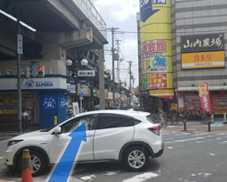 鴻池新田駅からの道順3