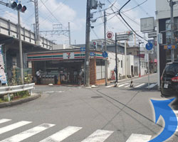 鴻池新田駅からの道順7