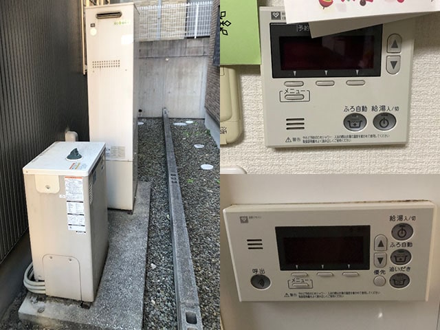 堺市南区でエコウィルからエコジョーズ給湯暖房機に取替え