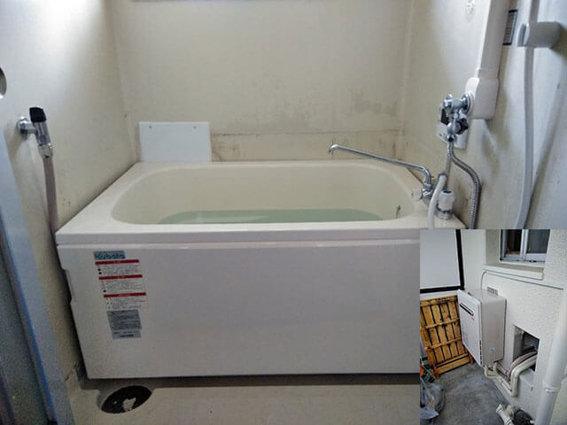 ベランダ設置　給湯器　浴槽セット　RUF-A1615SAW(A)