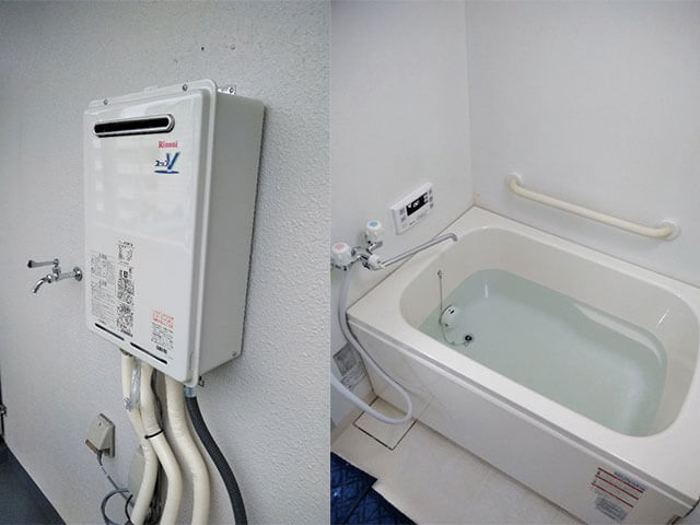 ベランダ設置給湯器　浴槽セット　RUJ-V1611W(A)