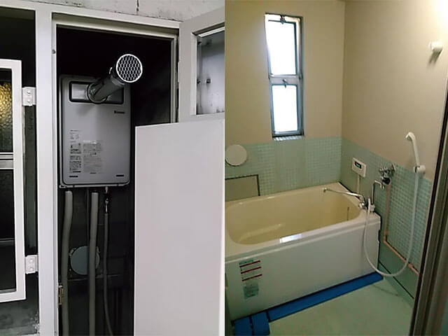 チャンバー室設置給湯器　浴槽セット　RUX-A1616T-L-E