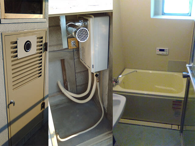 チャンバー設置給湯器　浴槽セット　RUX-A1610T-L-E