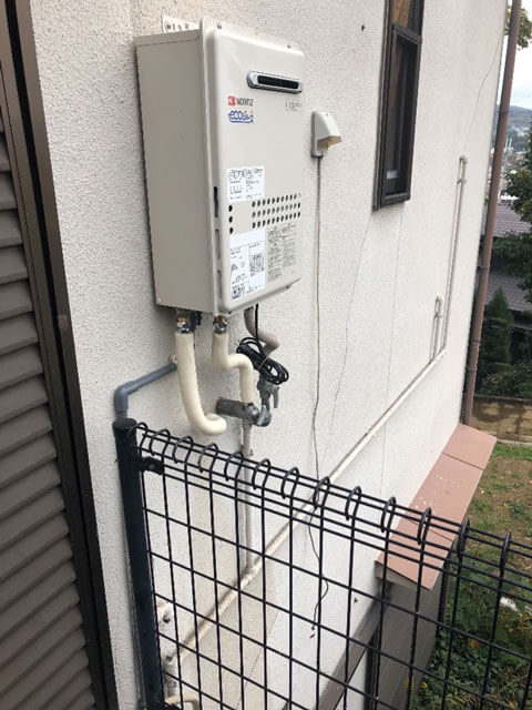 奈良県北葛城郡で給湯器取替え