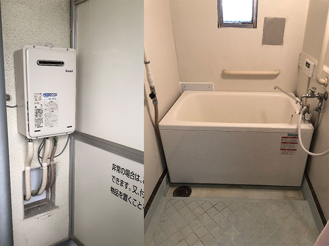 岸和田市で団地風呂浴槽セット設置