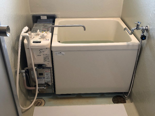 和歌山市でバランス釜と浴槽設置
