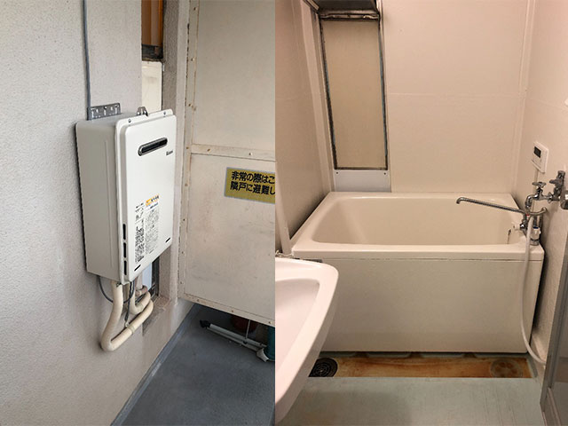 滋賀県甲賀市で団地風呂浴槽セット設置