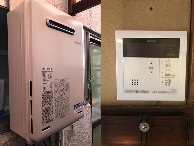 東大阪市で屋外式給湯器交換