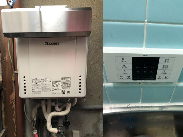 東大阪市で屋外式給湯器交換