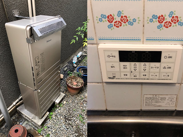 東大阪市で屋外式給湯器交換
