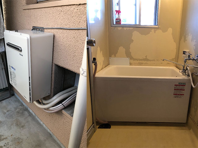 京都市で団地風呂浴槽セット交換