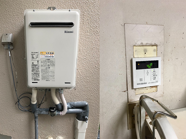 奈良市で屋外式給湯器交換