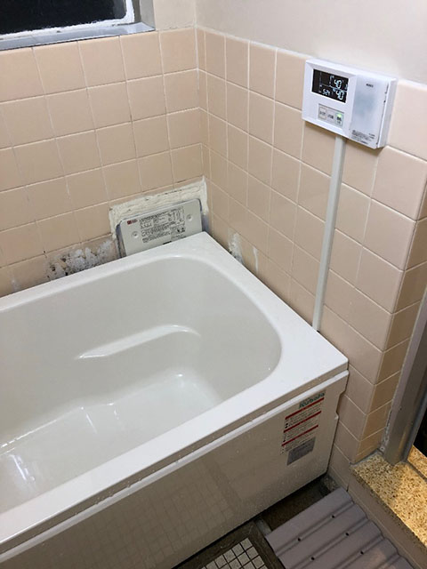 奈良県奈良市で団地風呂浴槽セット交換