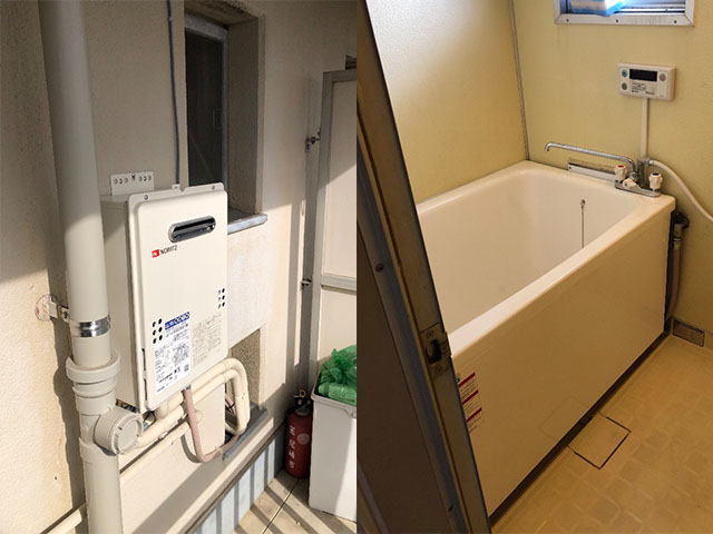 兵庫県尼崎市で団地風呂浴槽セット交換