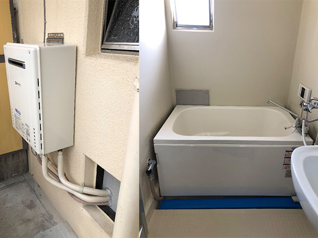 大阪市城東区で団地風呂浴槽セット設置