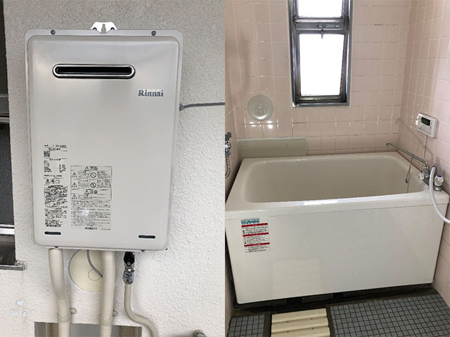 大阪市住吉区で団地風呂浴槽セット設置