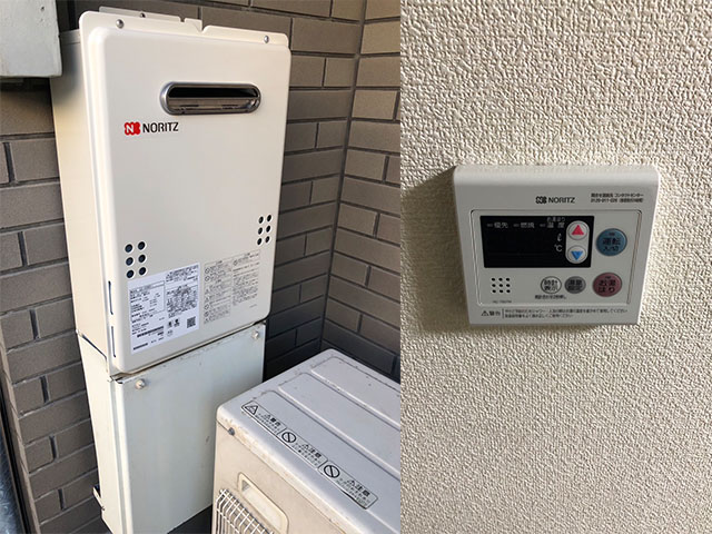 大阪市天王寺区で屋外式給湯器交換