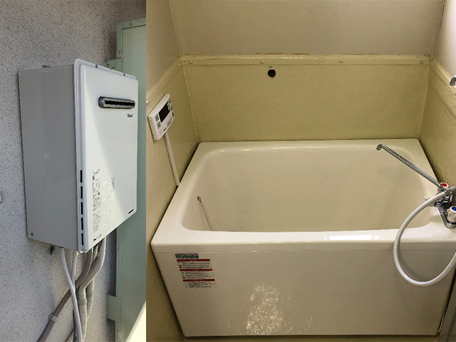 大阪府八尾市で団地風呂浴槽セット設置