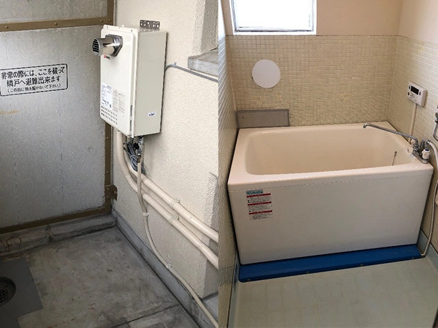 大阪府大阪市城東区で団地風呂浴槽セット設置