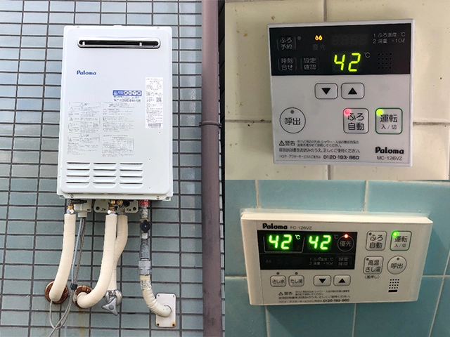 大阪府大阪市平野区にて屋外式給湯器交換