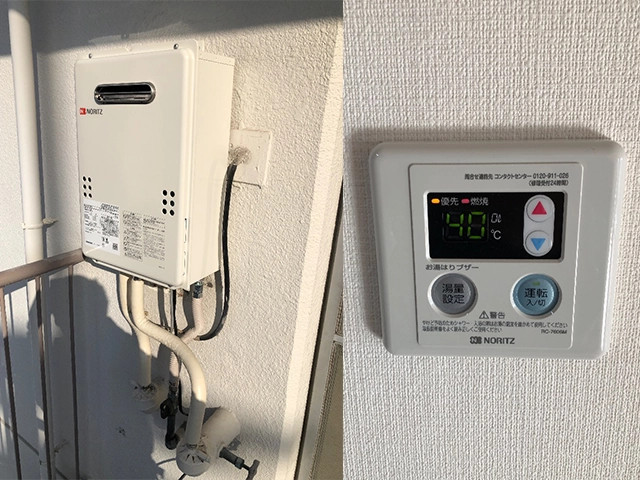 大阪府堺市北区にて屋外式給湯器交換
