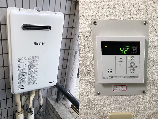 大阪府大阪市生野区にて屋外式給湯器交換