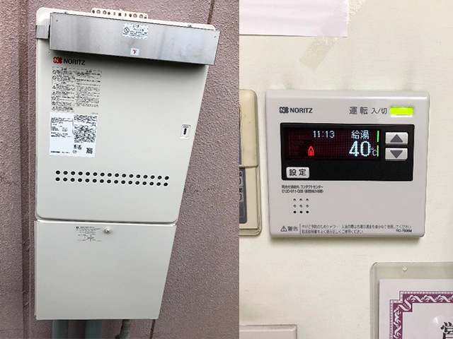 奈良県奈良市にて業務用給湯器交換 ノーリツGQ-3210WZ-3