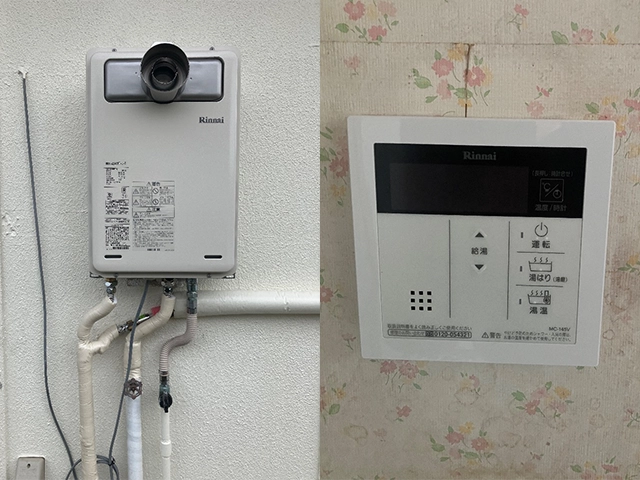 奈良県大和郡山市にて屋外式給湯器取替え  リンナイ24号給湯専用RUX-A2406T(A)-E