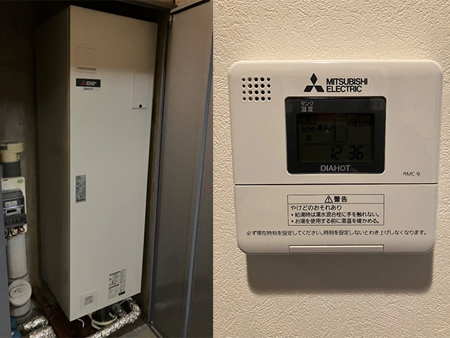 京都府京都市東山区にて電気温水器取替え 三菱電機200L給湯専用SRG-201G