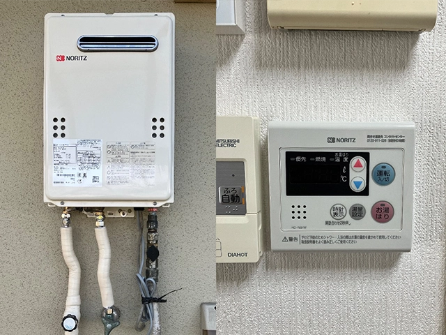 奈良県高市郡にて屋外式給湯器交換 ノーリツGQ-2423WAからGQ-2039WS-1