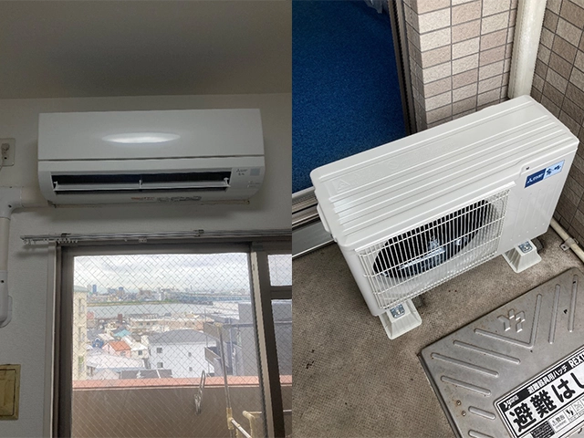 大阪府大阪市西淀川区にてルームエアコン交換 三菱電機霧ヶ峰MSZ-GV2823-W