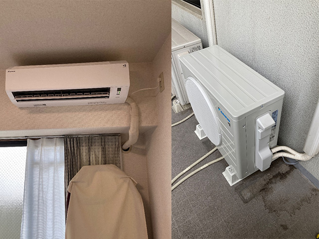 大阪府東大阪市にてルームエアコン交換 ダイキンEシリーズS225ATES-W
