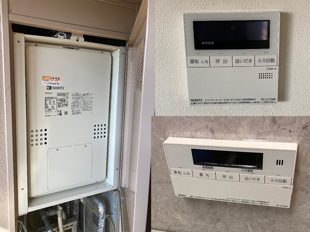 大阪府和泉市にて給湯暖房機交換 大阪ガス135-1106AからノーリツGTH-2454AW3H-H