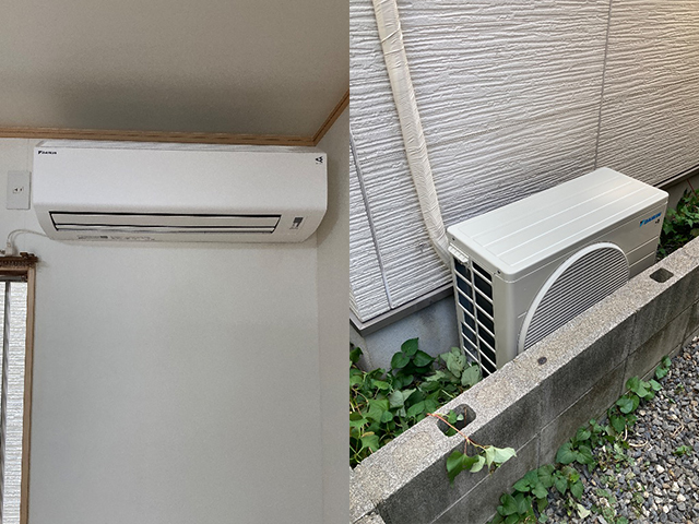 大阪府大阪市生野区にてルームエアコン取り付け ダイキンCXシリーズS285ATCS-W