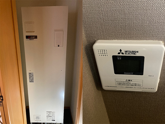 大阪府大阪市淀川区にて電気温水器交換 三菱200L給湯専用SRT-2018からSRT-201G