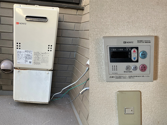 大阪府大阪市天王寺区にて屋外式給湯器交換 ノーリツ16号給湯専用GQ-1639WS-1