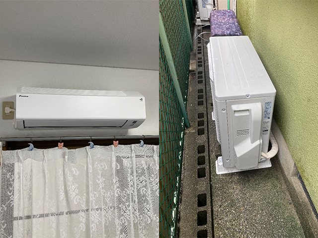 大阪府大東市にてルームエアコン交換 三菱MSZ-ZW560S-WからダイキンS565ATEP-W