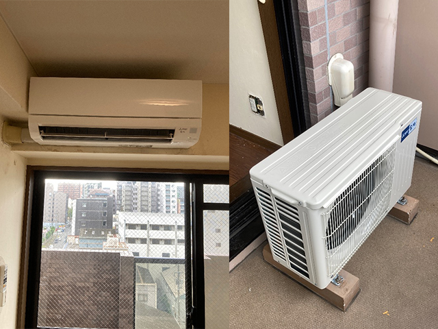 大阪府大阪市浪速区にてルームエアコン交換 三菱電機MSZ-GV280-WからMSZ-GV2823-W
