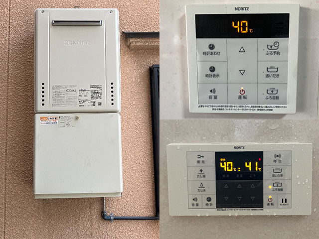 大阪府八尾市にて屋外式給湯器交換 ノーリツGT-C2452SAWXからSRT-C2471SAW