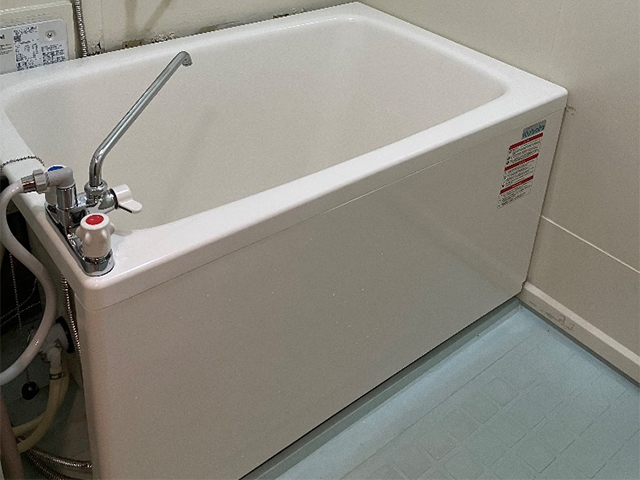 兵庫県西宮市にてバランス釜から壁貫通型給湯器へ交換 リンナイRUF-HA83SA-E