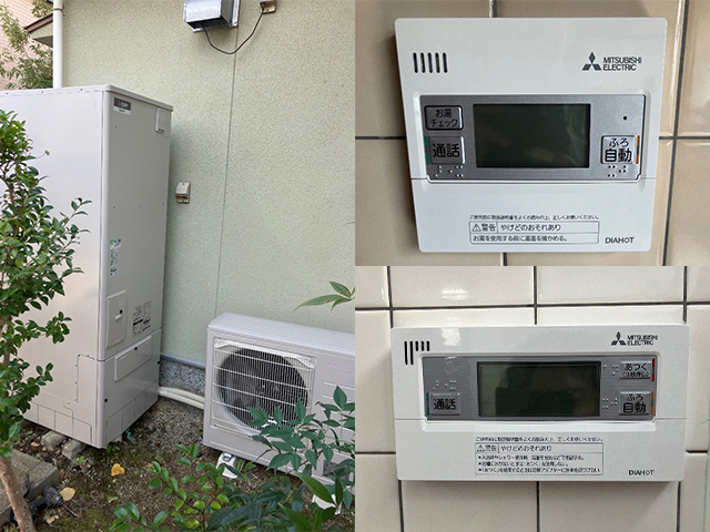 奈良県吉野郡にてエコキュート交換 日立BHP-TD370から三菱電機ハイパワー給湯SRT-S377U