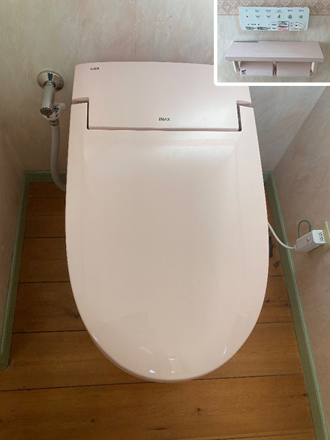 大阪府八尾市にてトイレ交換 TOTO便器CS670BからリクシルサティスSタイプ
