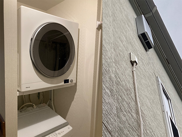 大阪府吹田市にてガス衣類乾燥機設置 リンナイ乾太くん9キロデラックスRDT-93