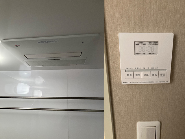 大阪府東大阪市にて浴室暖房乾燥機交換 大阪ガス161-M530からノーリツBDV-4106AUKNC-J3-BL