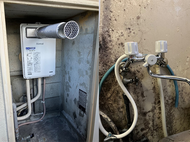 大阪府大阪市阿倍野区にて給湯器交換 リンナイ16号給湯専用RUX-A1615T-L(A)-E