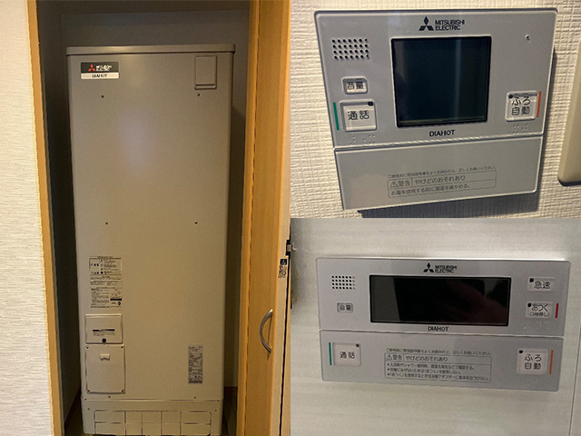 大阪府大阪市淀川区にて電気温水器交換 三菱電機SRT-3768WFU-BLからSRT-J37WD5