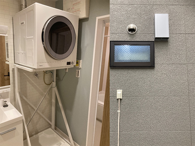 大阪府東大阪市にてガス衣類乾燥機設置 リンナイ乾太くん9キロデラックスRDT-93