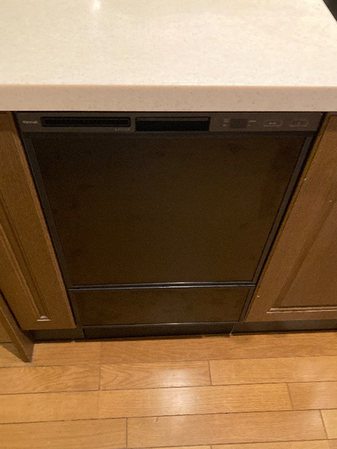 大阪府大阪市西成区にてビルトイン食洗機交換 リンナイフロントオープンRSW-F403C-B