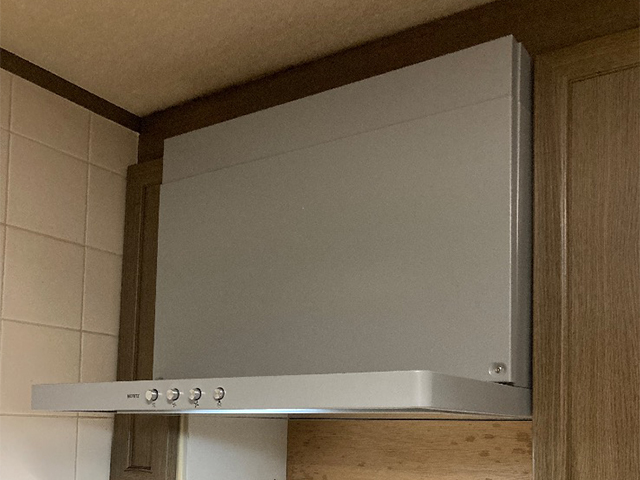 奈良県大和郡山市にて60cm幅レンジフード交換 旭電業からノーリツNFG6S20MSIL