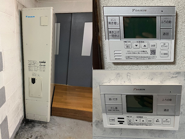 大阪府東大阪市にてエコキュート交換 三菱SRT-HPT374WFZからダイキンEQA37ZFTV